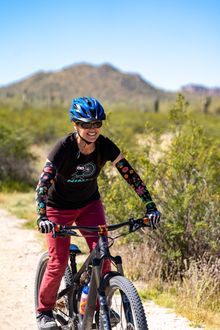 Shred the desert on a guided mountain biking tour. 