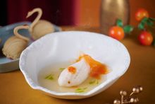 Hung Tong Steamed Cod Fish with Olive Pickle and Celery Dumplings