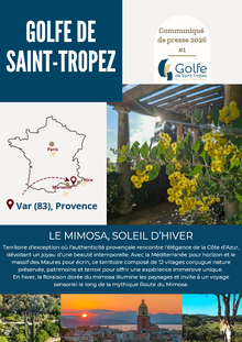 Communiqué presse Mimosa hiver Golfe Saint-Tropez 2026