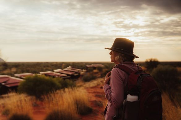 Arriving at the Uluru Kata Tjuta Lodge