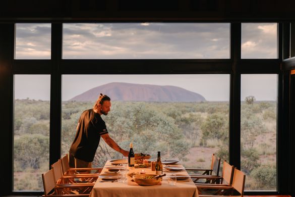 Rockstar views for diners at the new Uluru Kata Tjuta Lodge