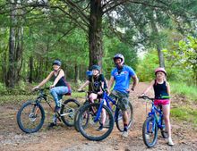 Families can bike together at the North Ford St. Mountain Bike Park.
