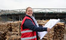 2 - Anna Warnecke, CEO of Kynren, consults plans for The Lost Feather.