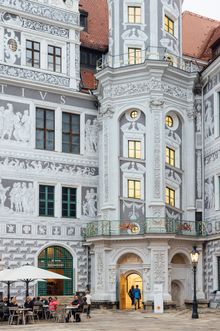 Restaurant in courtyard of Dresden's Royal Palace