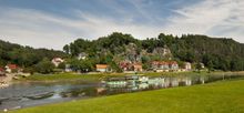 Paddle steamer on the Elbe near Dresden