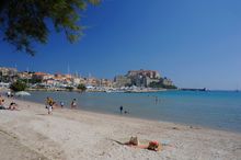Calvi Bay and views of the Citadel