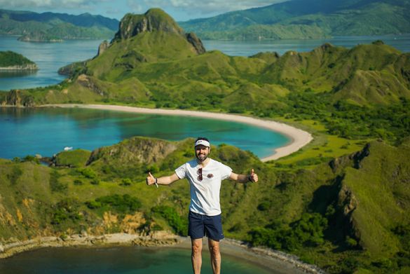 View from Padar Island in Komodo National Park, one of the highlights of the Bali2Komodo motorcycle expedition.