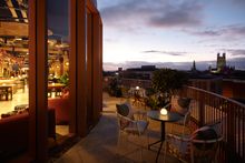 Crimson Spire rooftop bar, Hotel Indigo Gloucester – The Forum 