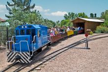 All aboard the train at McCormick-Stillman Railroad Park. 