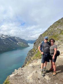 50DN founders Tietse Stelma and Jayde Kincaid hiking in Norway