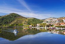 Boat on the Douro River near Pinhão