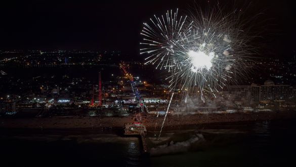 Fireworks shoot off from the Main Street Pier and the nearby Daytona Beach Bandshell. This 4th of July, the Daytona Beach area will be attractive spot with 23 miles of pristine beaches, festive events and family-friendly attractions.