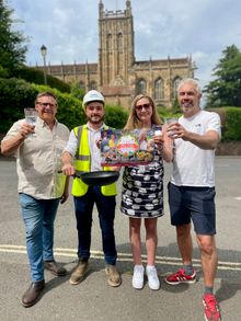 Pictured: Steve Boffy from Boffy Markets, Rob Tosh Quantity Surveyor from Speller Metcalfe, Victoria Carman, Visitor Economy and Place Manager at MHDC, Daniel Walton, Portfolio Holder for Economy and Tourism at MHDC. 