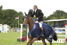 Olympic Gold Medallist Nick Skelton competes at Bolesworth