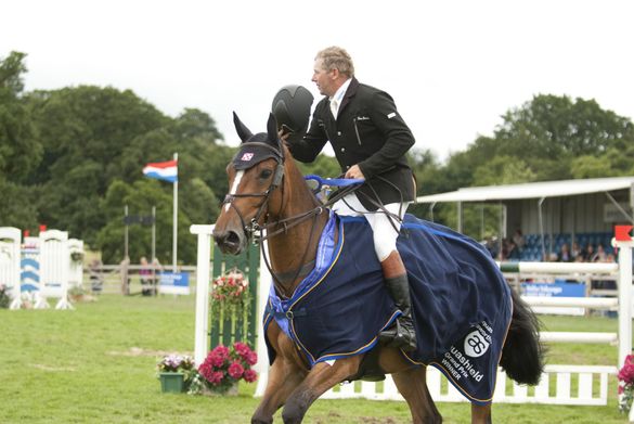 Olympic Gold Medallist Nick Skelton competes at Bolesworth