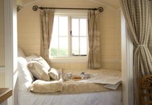Cosy bedding and great linens at The Hideaway Shepherds Hut