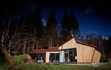 Knoydart Hide at night