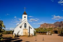 The chapel featured in the Elvis Presley movie El Charro - at Superstition Mountain Museum. 