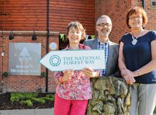 From left: Sophie Churchill, CEO National Forest Company, James Berresford, CEO VisitEngland, Caroline White, CEO YHA, celebrati