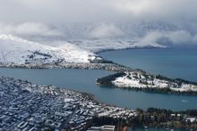 Queenstown snow on 26 May 2014, taken from the Skyline Queenstown