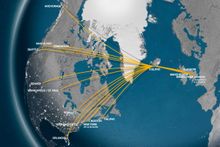 Icelandair network from UK