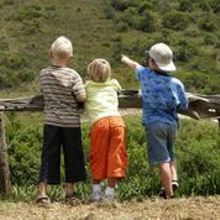 Kids on safari