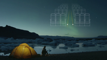 Northern Lights over Jökulsárlón Glacier Lagoon