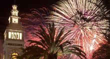 Fireworks at the Ferry Building