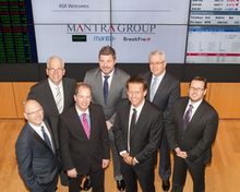 Mantra Group Executive team (front) Tomas Johnsson, Steven Becker (CFO), Bob East (CEO), Luke Moran (back) Mark Hodge, Kent Davi