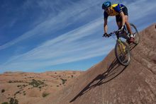 Mountain biking in Moab, UT