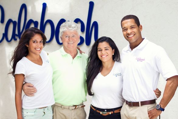 Calabash owners The Garbutt family and General Manager 