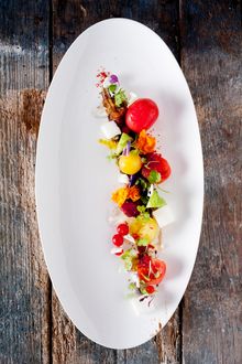 Heritage Tomato Salad reminiscent of a picturesque garden