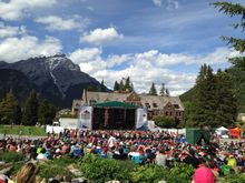 The 'Performance in the Park' 2014 stage.  Cascade Gardens, Banff National Park.