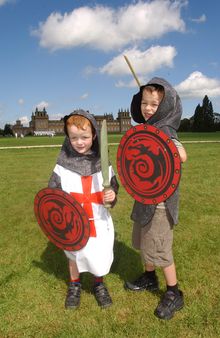 Children enjoying the joust at Blenheim Palace