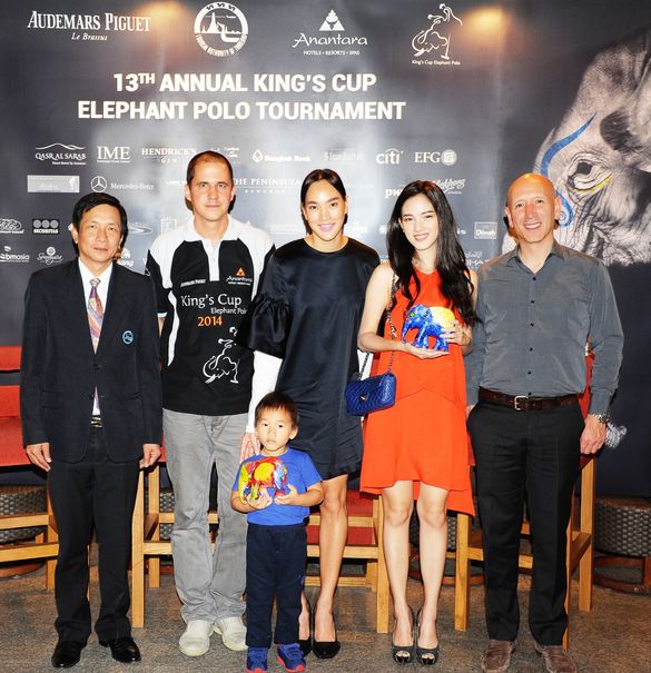 Tourism Authority of Thailand's  Apichai Chatchalermkit; Anantara's Tim Boda, Thai Celebrity Took Chanokwanan Rakcheep and son: 