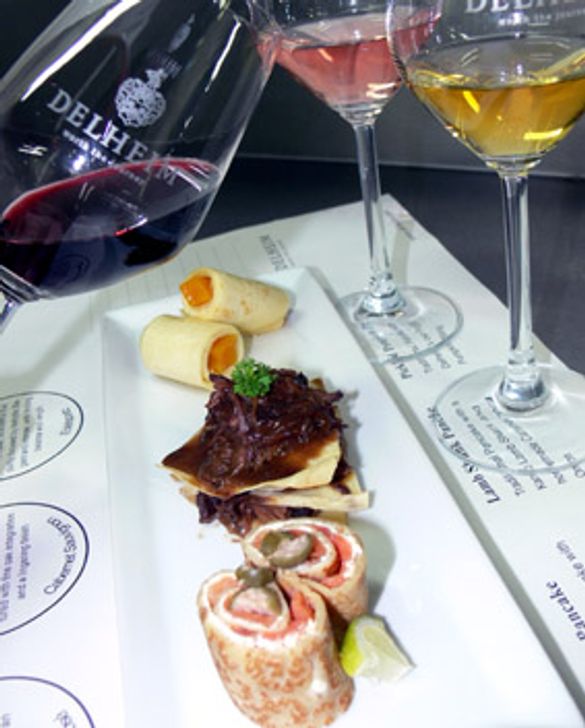 Delheim pancake and wine pairings