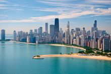 Aerial view of North Avenue Beach