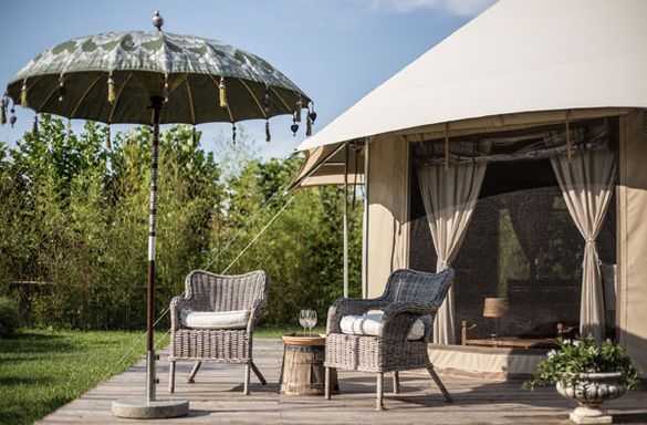 Private terrace for each lodge