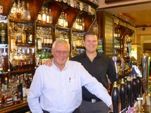 Paul McDonagh and son at the Bon Accord in Glasgow