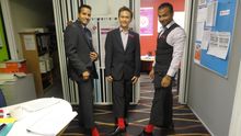 The Front Office team showing off their Red Socks