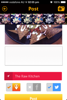 Enhance your image with filters, find your exact location or enter your own