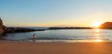 Abama Beach along Tenerife's southern coastline where Cruz was spotted