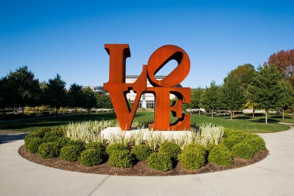 Robert Indiana's LOVE Sculpture at Indianapolis Museum of Art
