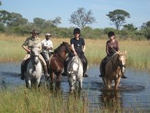 Riding in Botswana