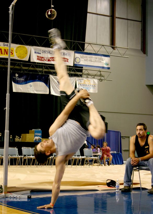 Athlete in the high-kick competition at WEIO