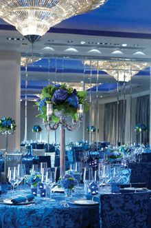 The Ballroom of The Mira Hong Kong in Sophisticated Sapphire 