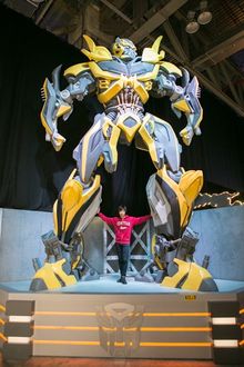 Chinese racer Ma Qinghua visits the Transformers 30th Anniversary Expo Friday at The Venetian Macao’s Cotai Expo. Ma was in town