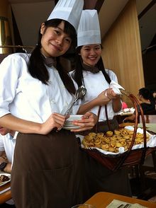 Harbourside - Sunday Champagne Brunch (young chefs serving pass-around items)