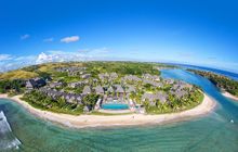 Luxurious InterContinental Fiji on Natadola Bay aerial view