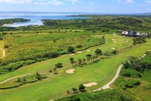 Natadola Bay Championship Golf Course 18th hole aerial view